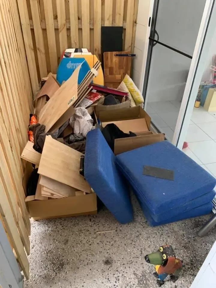 Before rubbish removal